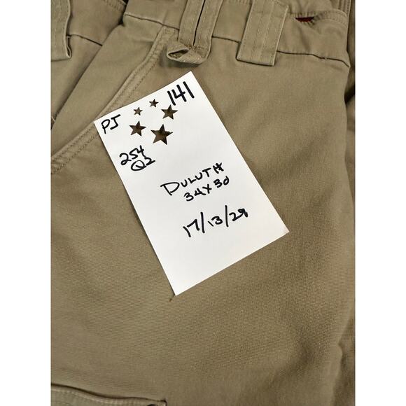 Duluth Trading Co. Lined Cargo Pants Men's 34X29 Tan - Picture 3 of 8